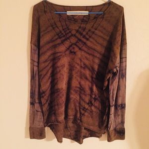 Raquel Allegra brown tie died long sleeve